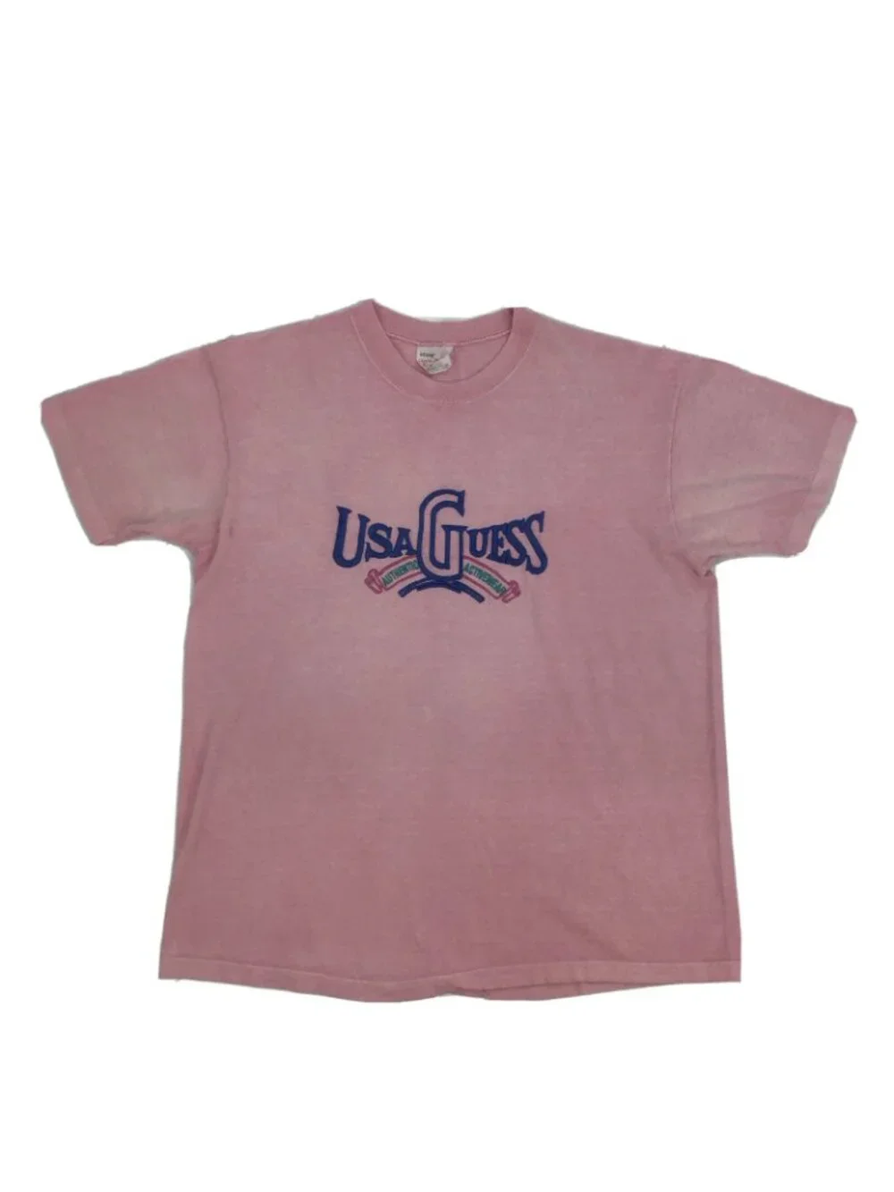 Vtg Guess by Georges Marciano Adult U.S.A Guess Embroidered Pink Blue Sz OS 90's - Picture 4 of 12